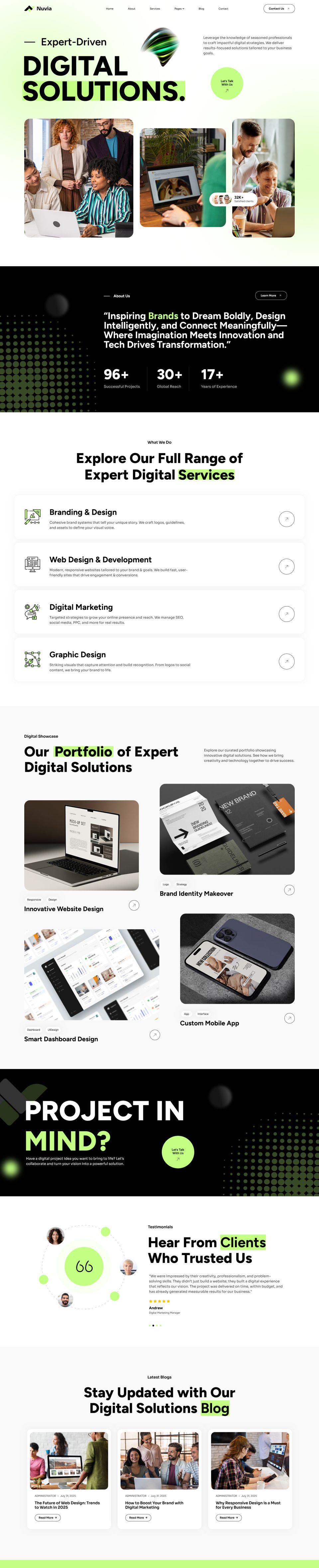 WordPress template ThemeForest Nuvia