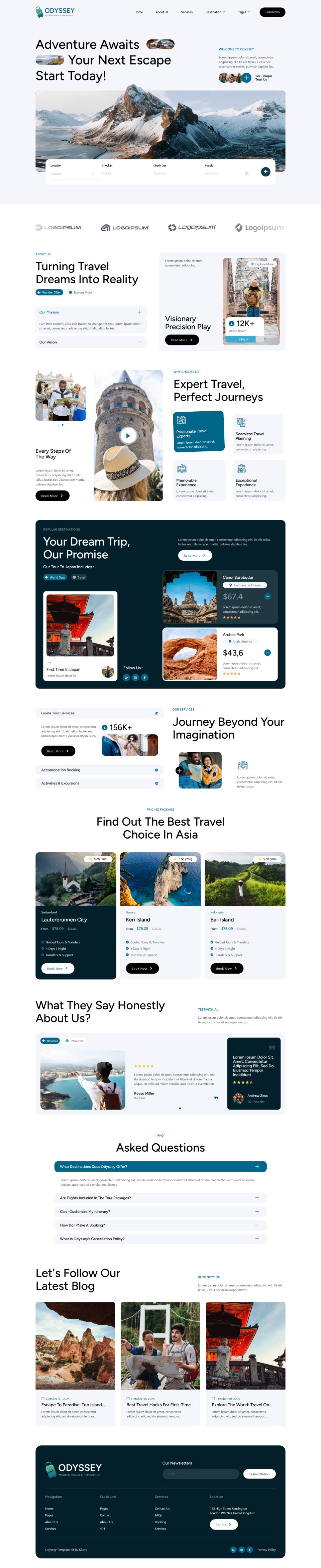Template ThemeForest Odyssey WordPress template ThemeForest Odyssey
