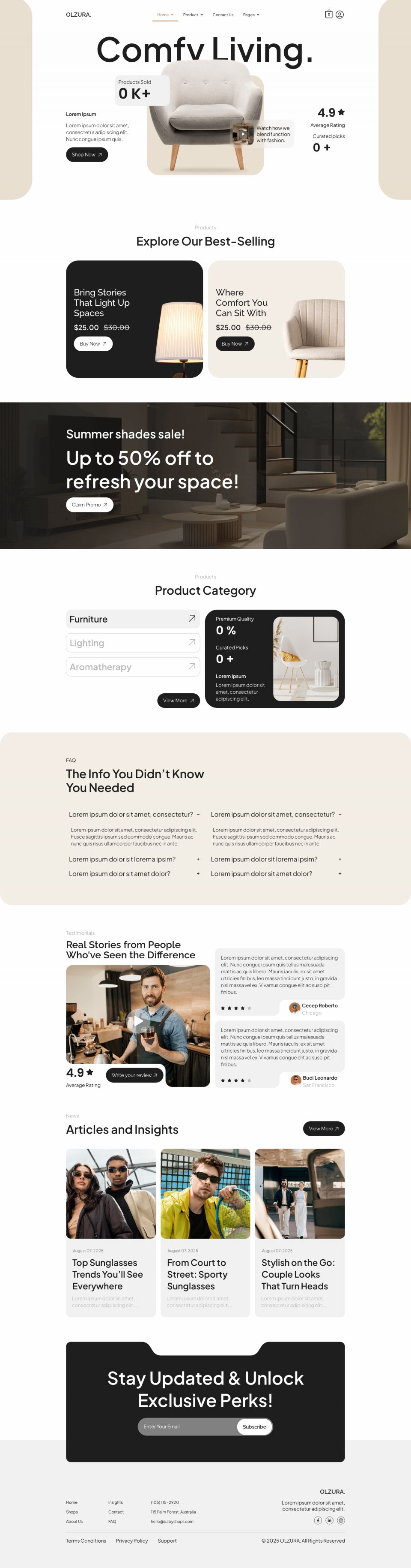 WordPress template ThemeForest Olzura
