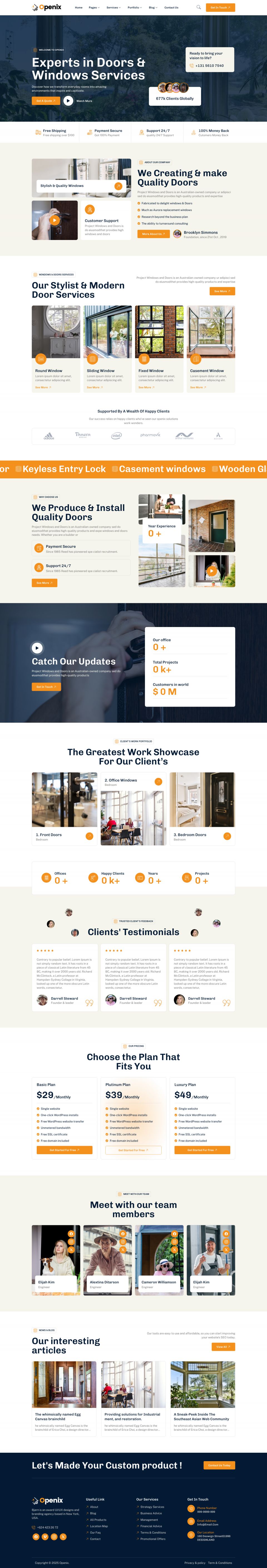 WordPress template ThemeForest Openix
