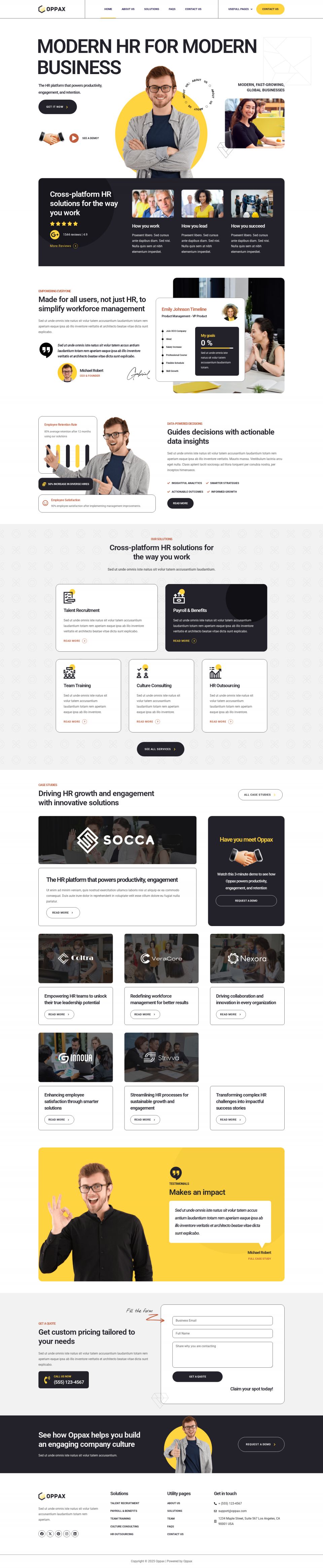 WordPress template ThemeForest Oppax