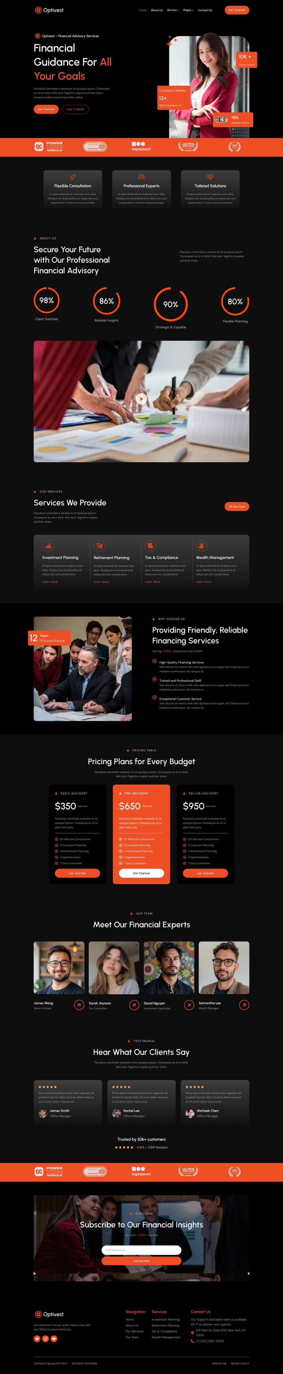 WordPress template ThemeForest Optivest