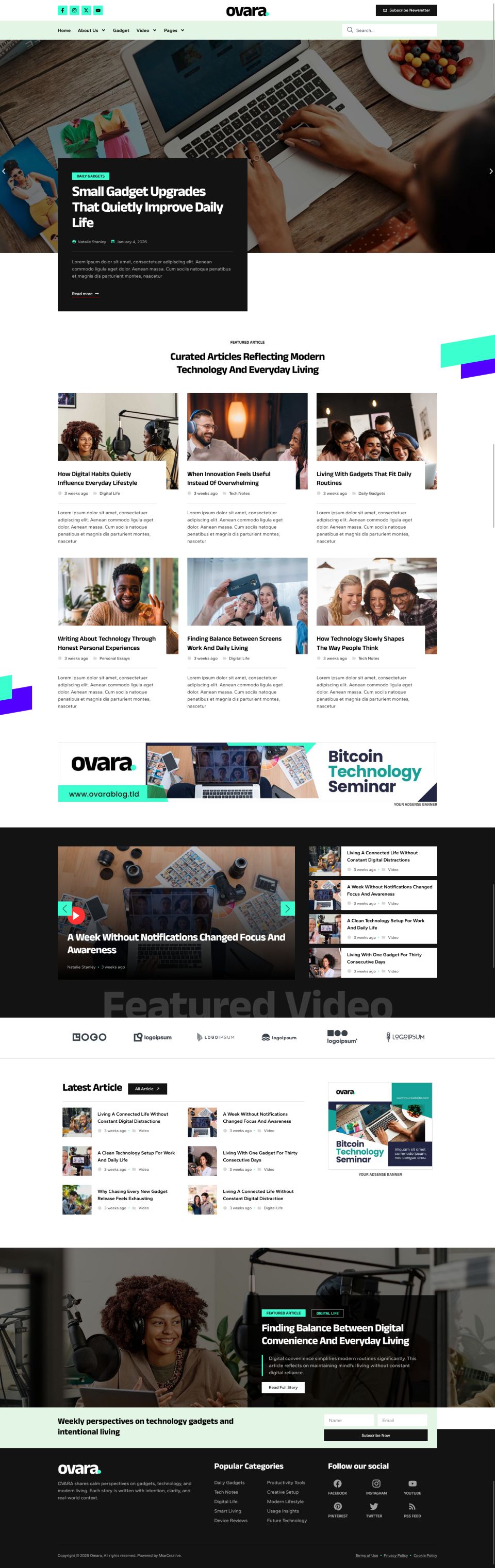 Template ThemeForest Ovara WordPress template ThemeForest Ovara