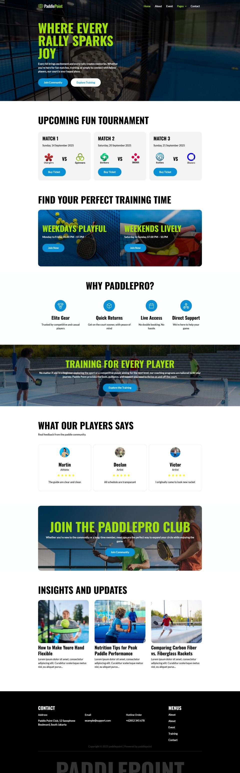 WordPress template ThemeForest PaddlePoint