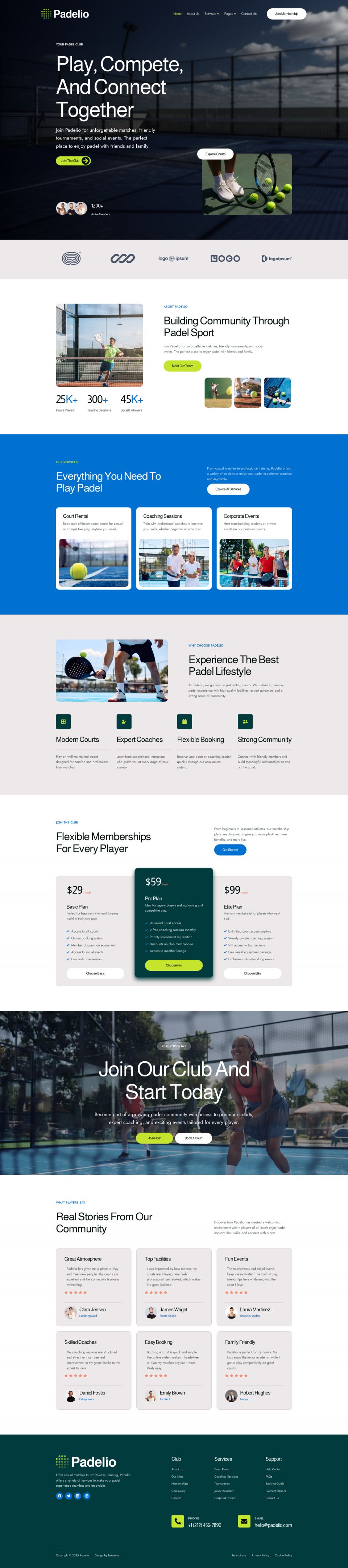 WordPress template ThemeForest Padelio