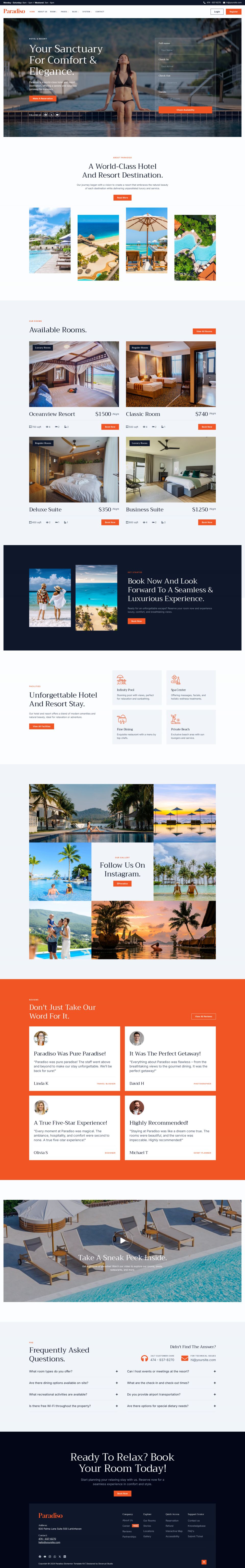 WordPress template ThemeForest Paradiso