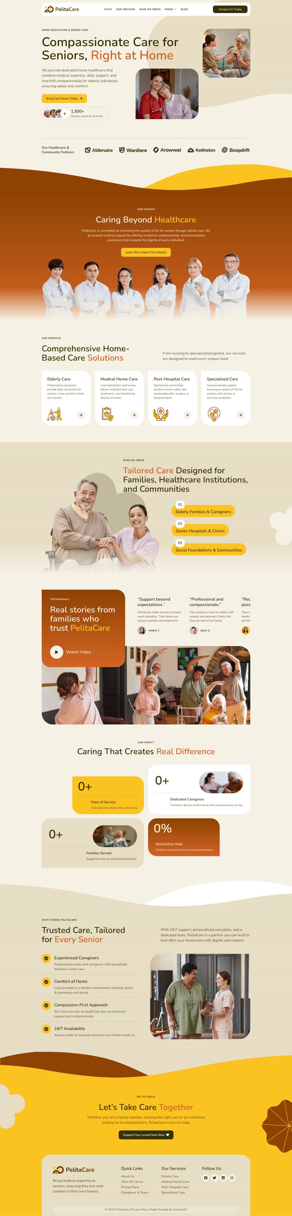 WordPress template ThemeForest PelitaCare