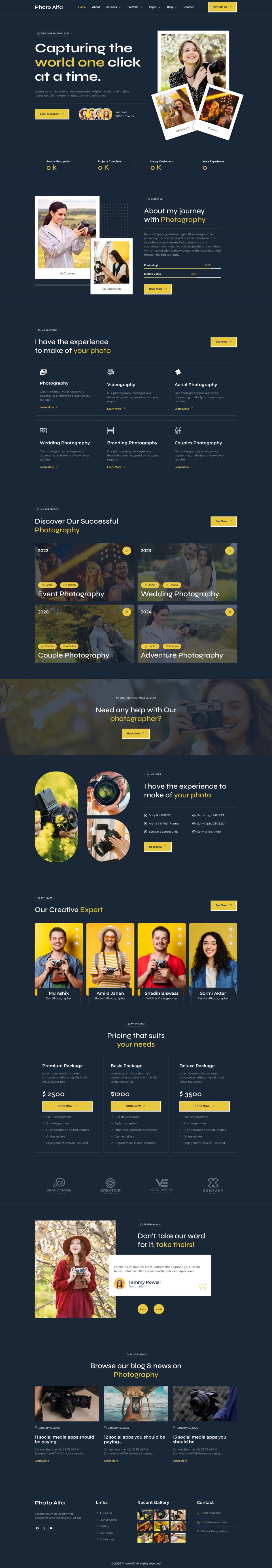 WordPress template ThemeForest Photo Alfa