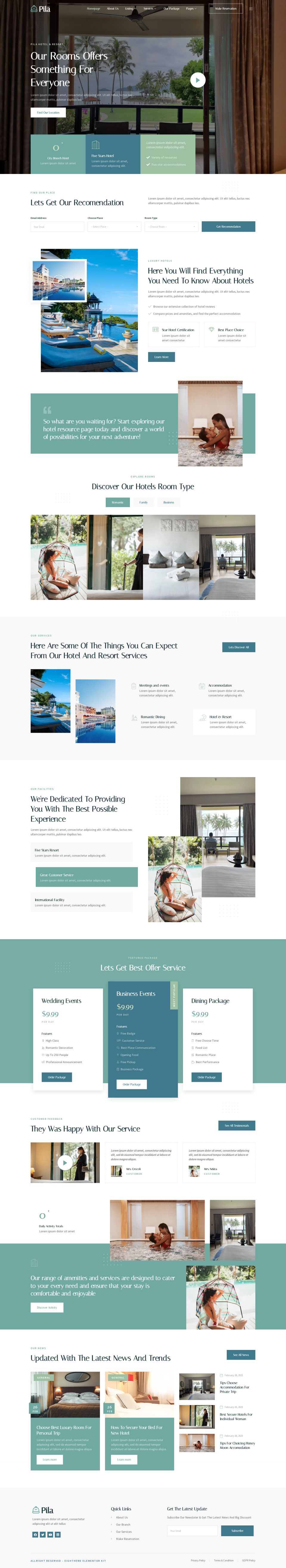 WordPress template ThemeForest Pila