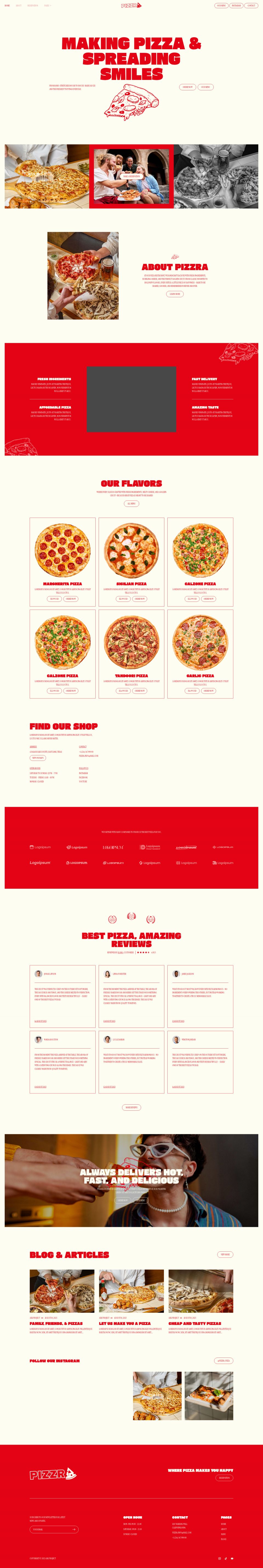 WordPress template ThemeForest Pizzra
