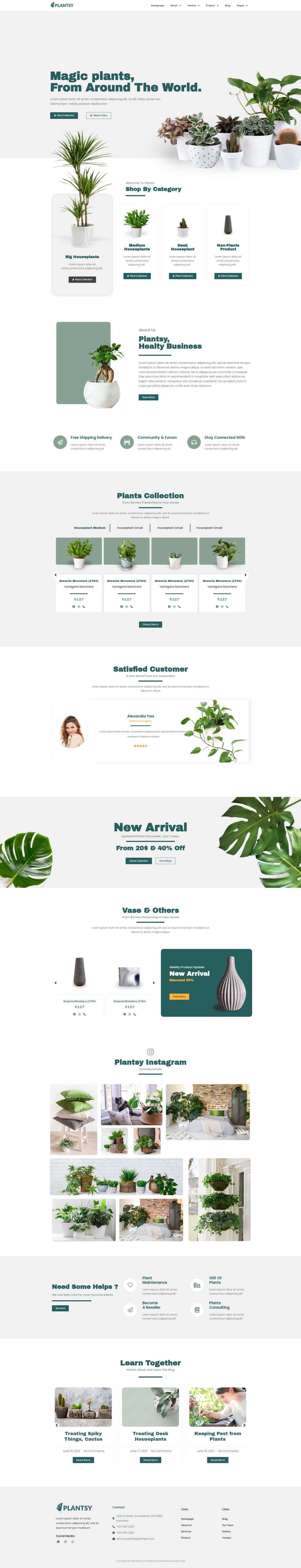 WordPress template ThemeForest Plantsy