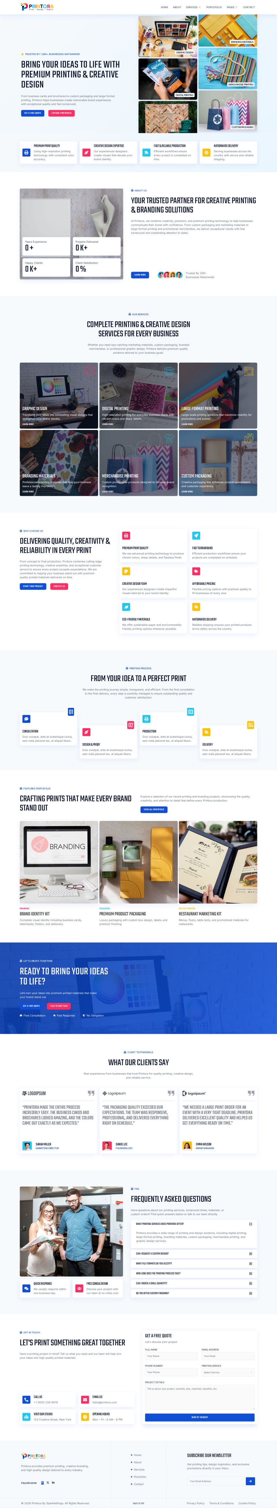 WordPress template ThemeForest Printora