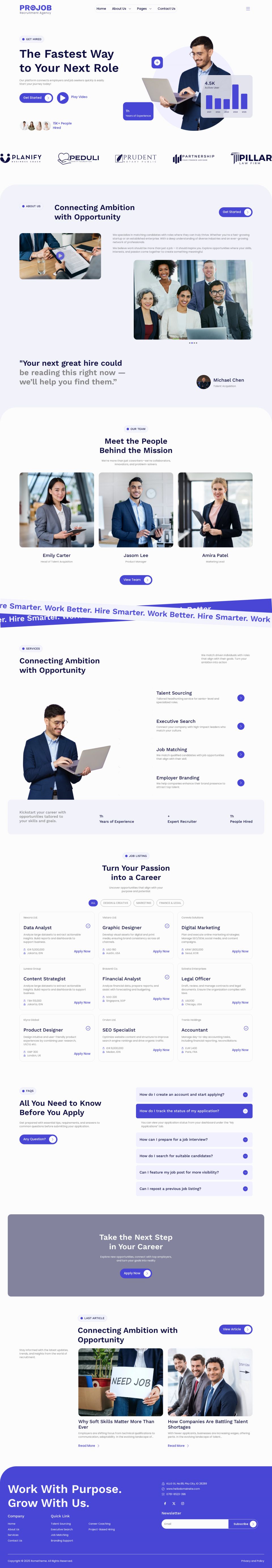 WordPress template ThemeForest Projob