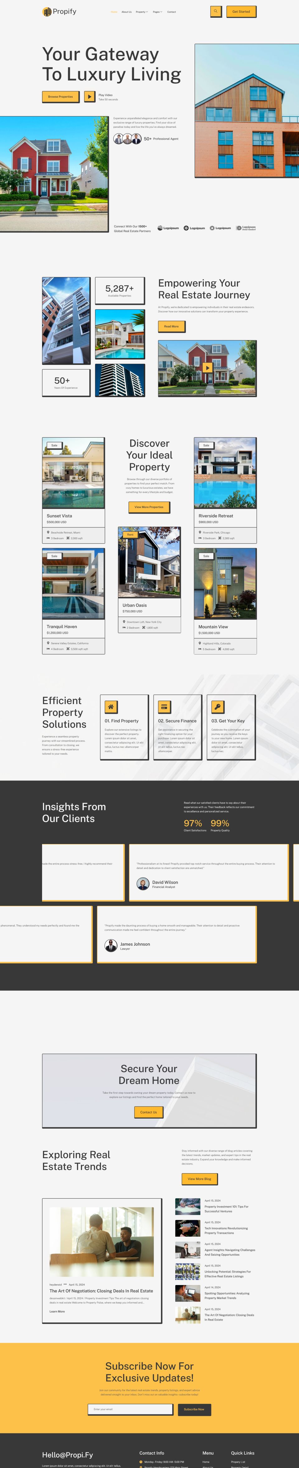 WordPress template ThemeForest Propify