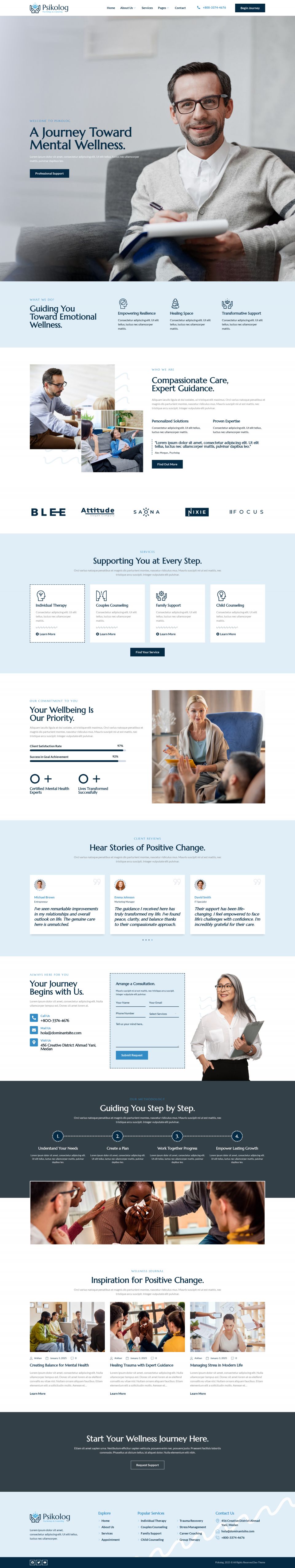WordPress template ThemeForest Psikolog