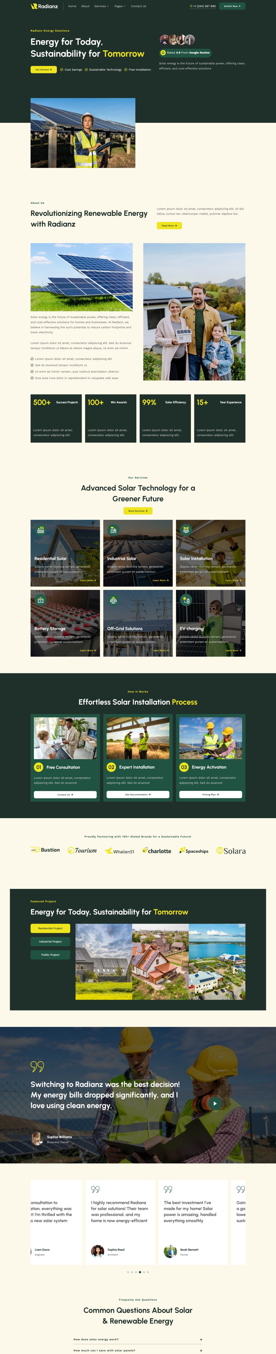 WordPress template ThemeForest Radianz