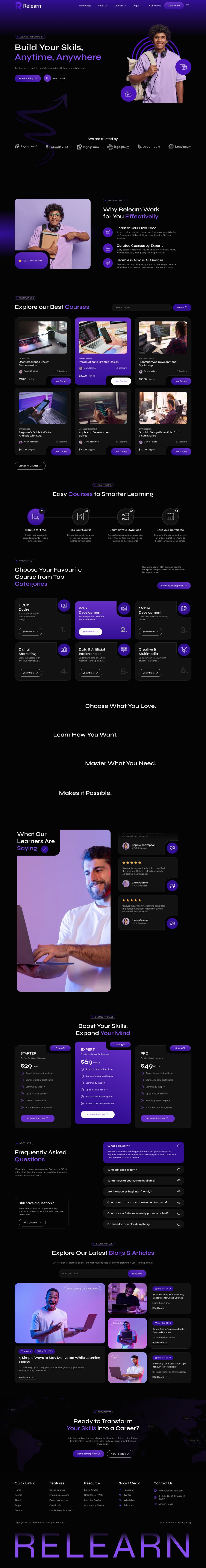 WordPress template ThemeForest Relearn