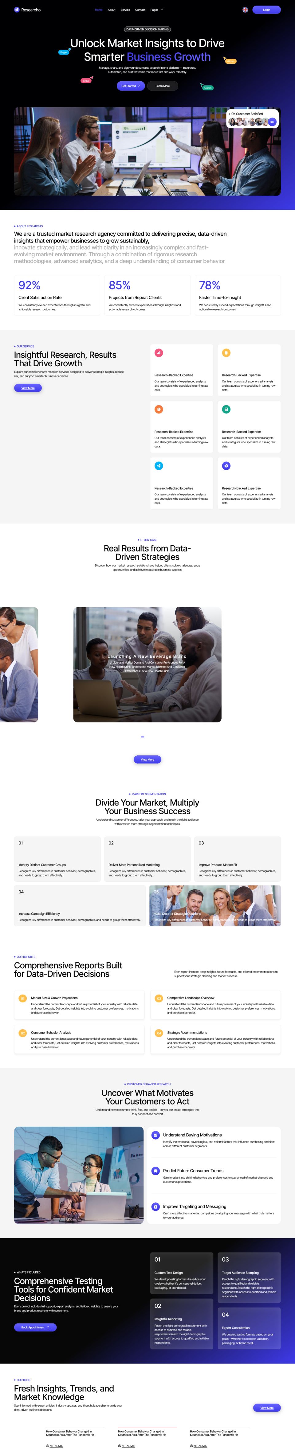 WordPress template ThemeForest Researcho