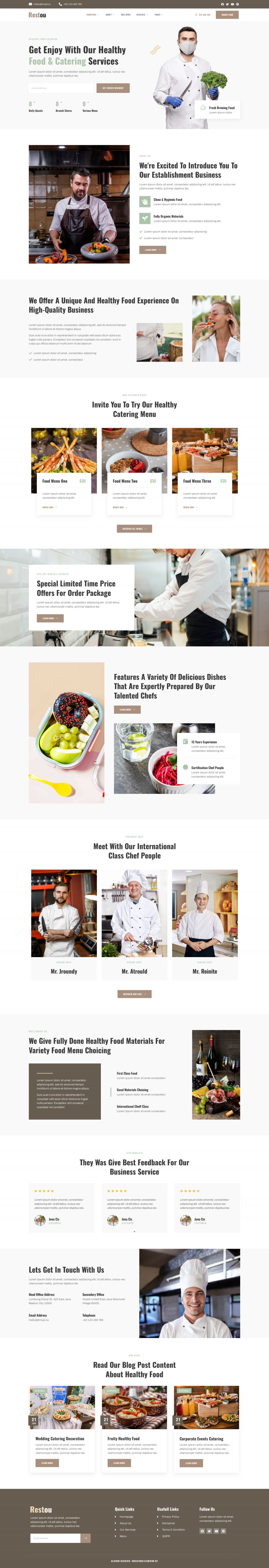 WordPress template ThemeForest Restou