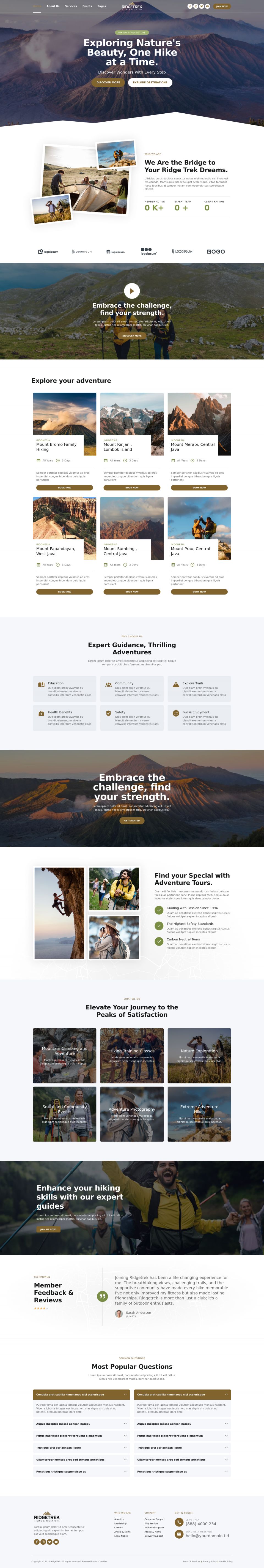 WordPress template ThemeForest RidgeTrek