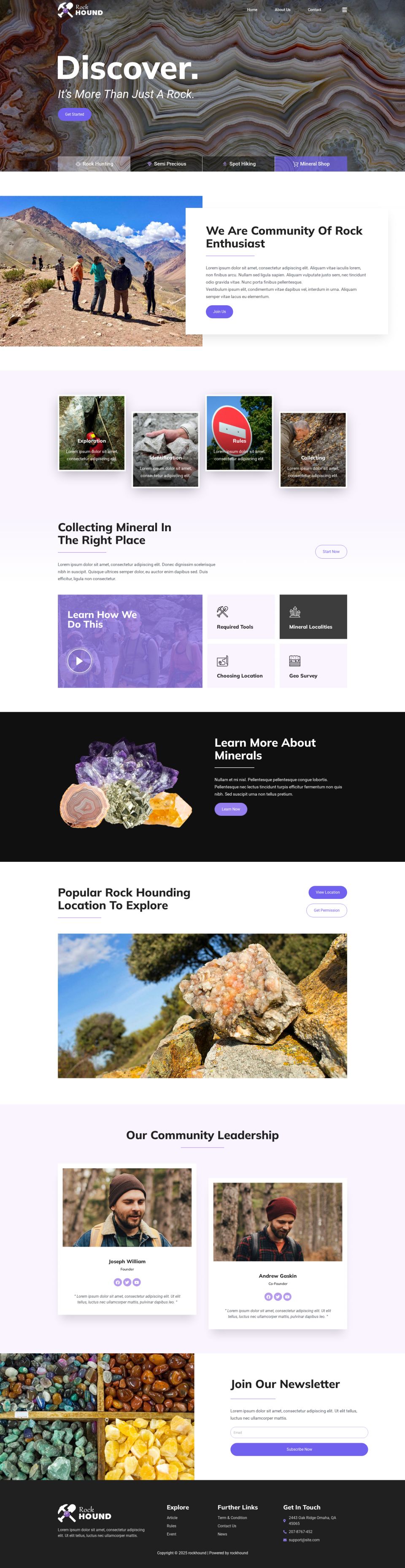 WordPress template ThemeForest Rockhound