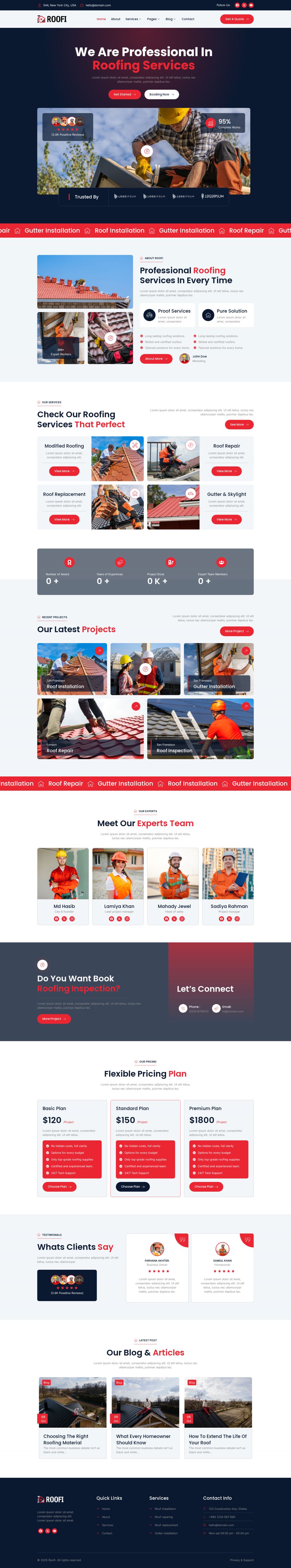 WordPress template ThemeForest Roofi