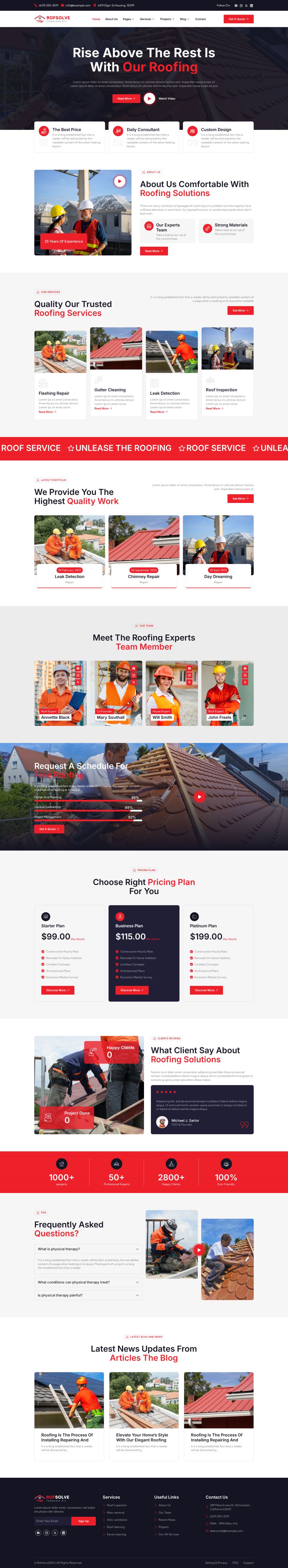WordPress template ThemeForest Roofsolve