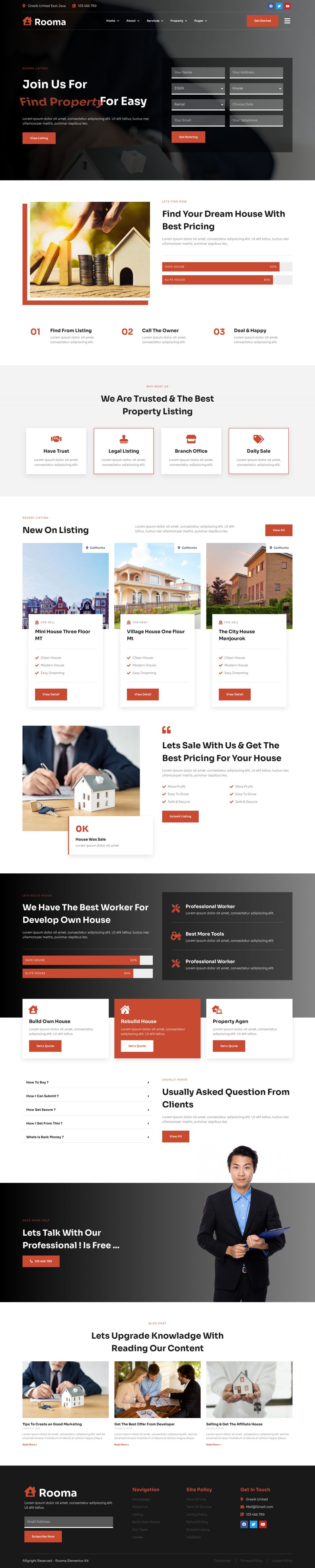 WordPress template ThemeForest Rooma
