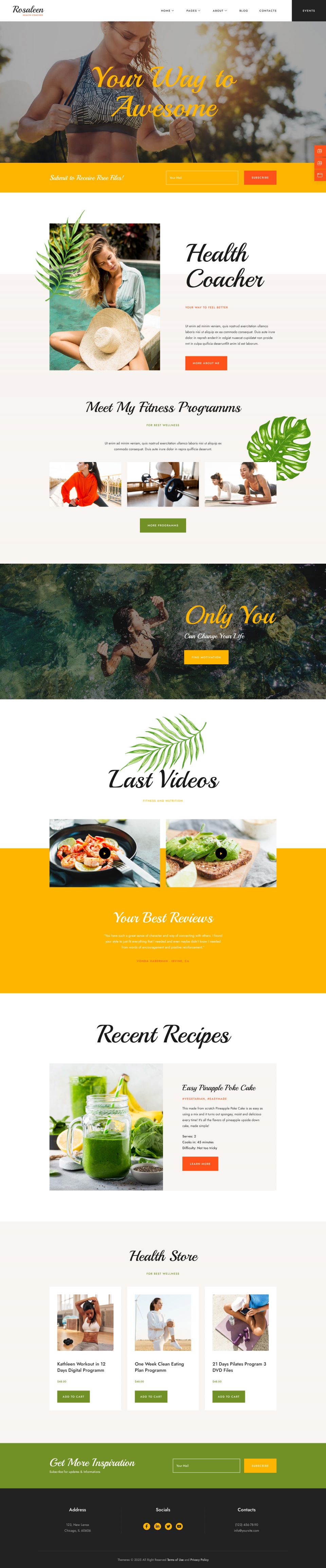 WordPress template ThemeForest Rosaleen