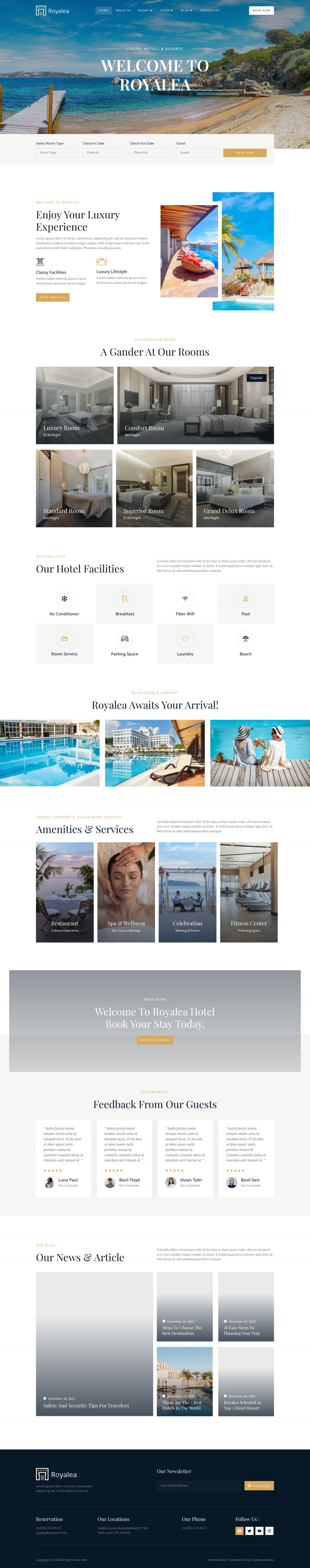 WordPress template ThemeForest Royalea