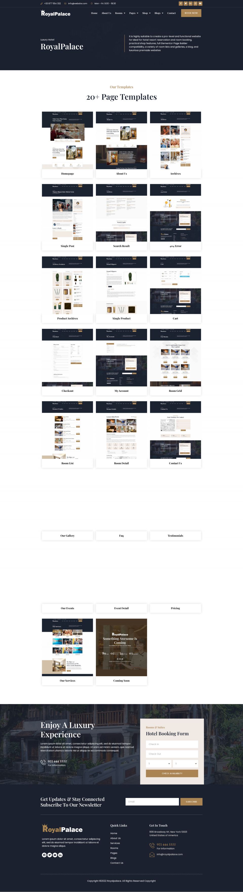 WordPress template ThemeForest Royalpalace