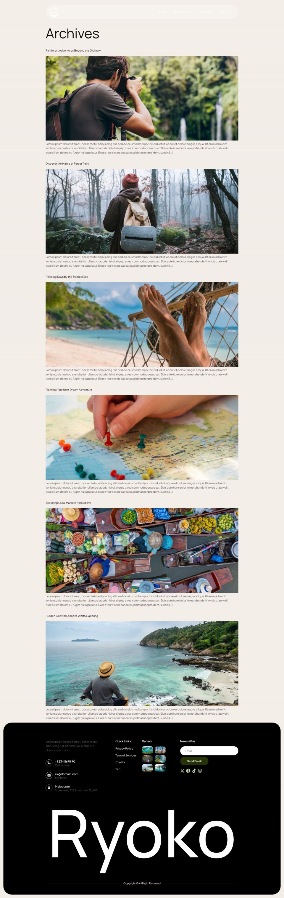 WordPress template ThemeForest Ryoko