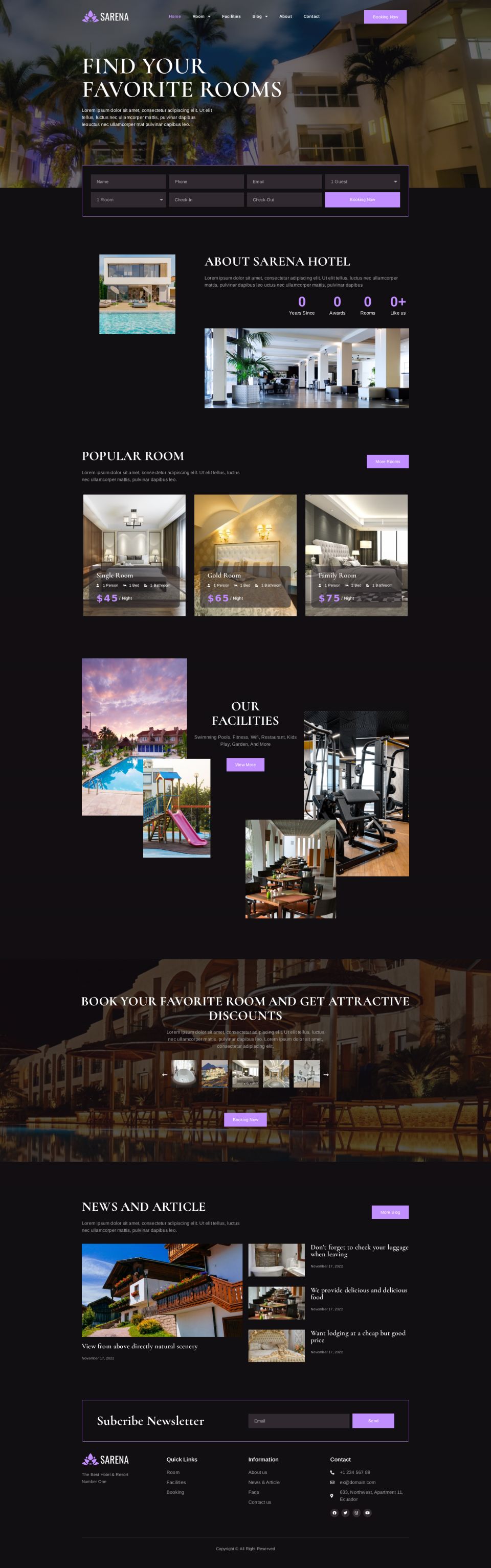 WordPress template ThemeForest Sarena
