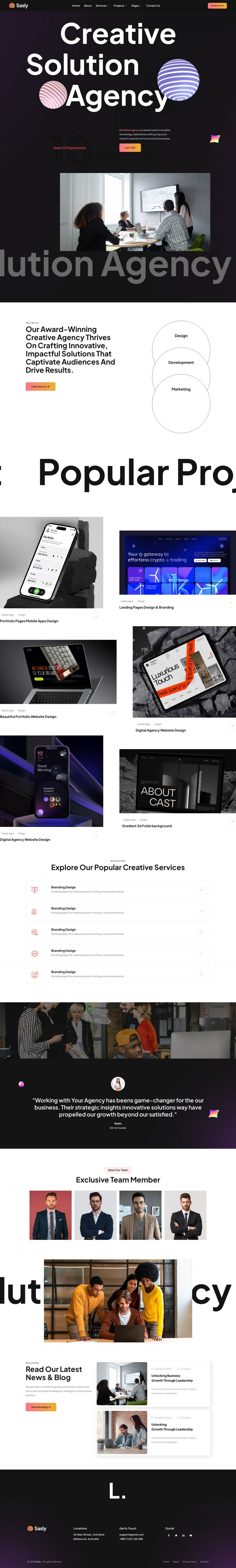 WordPress template ThemeForest Sasly