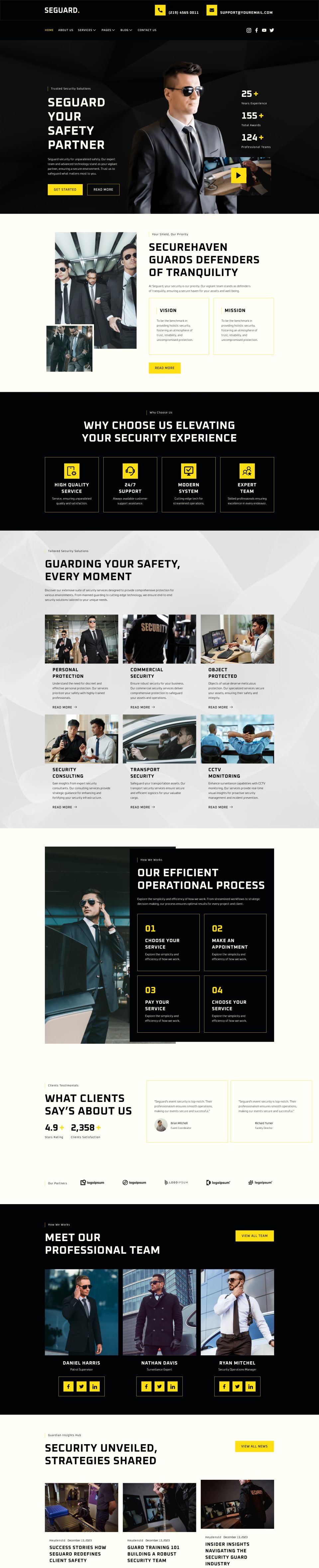WordPress template ThemeForest Seguard