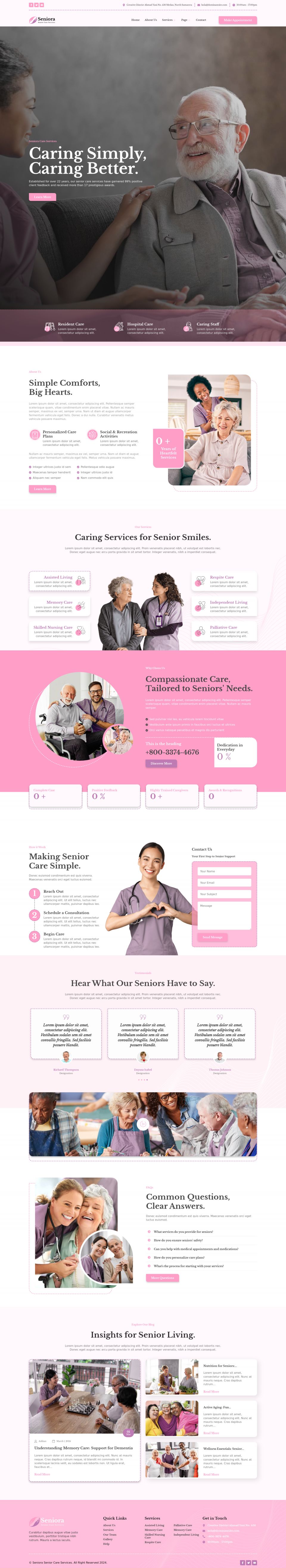 WordPress template ThemeForest Seniora