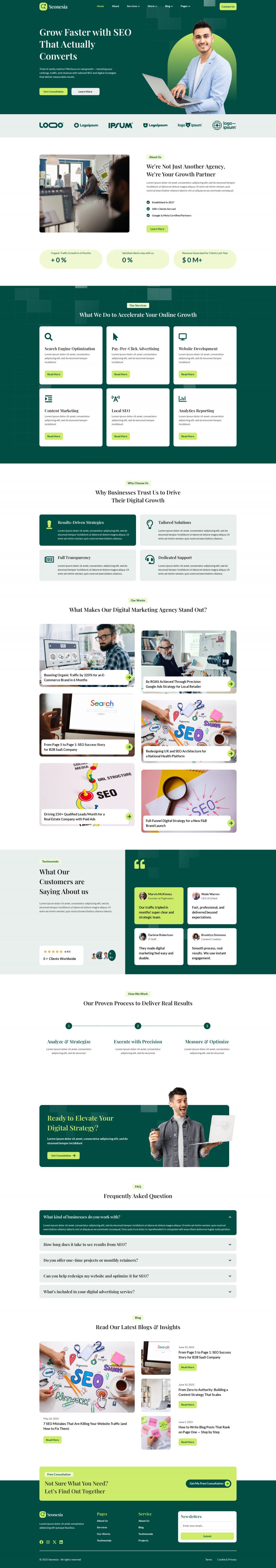 WordPress template ThemeForest Seonesia