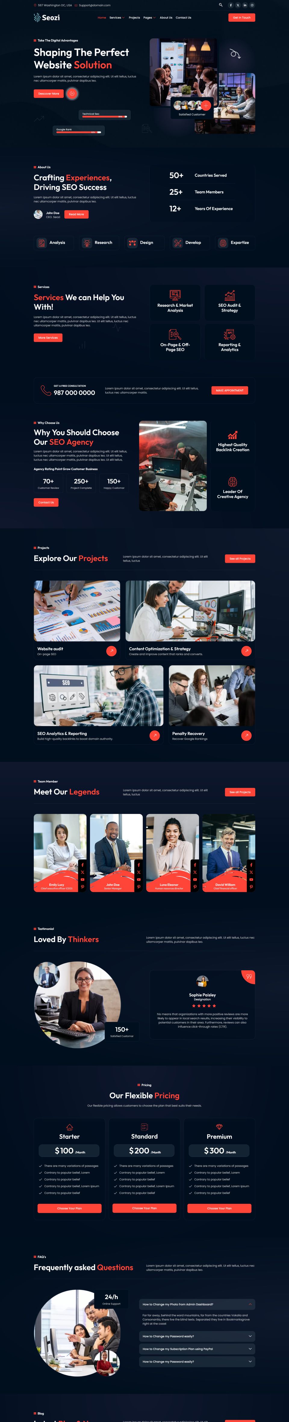 WordPress template ThemeForest Seozi