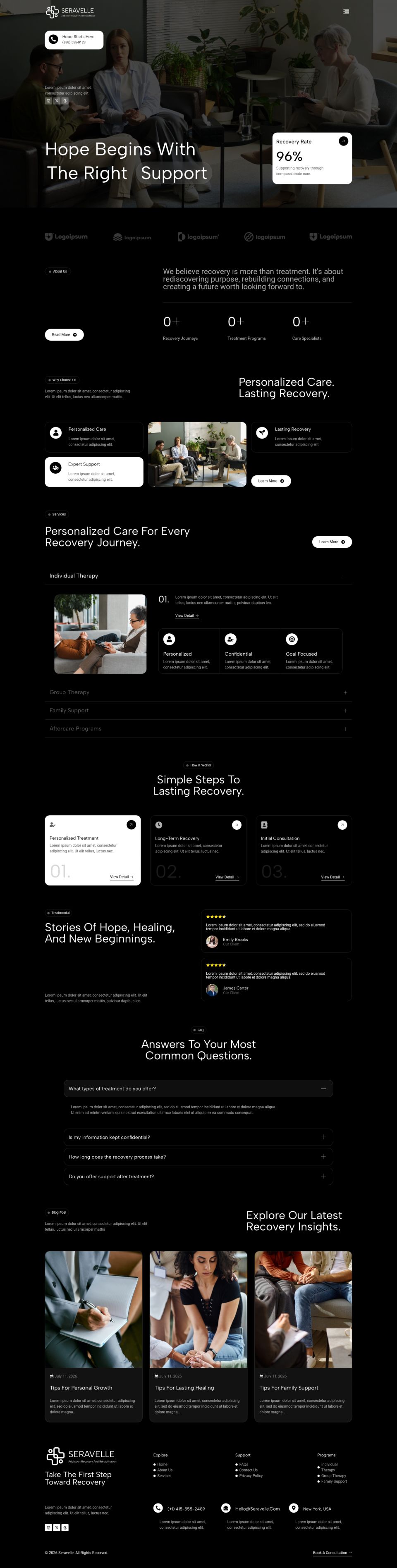 WordPress template ThemeForest Seravelle