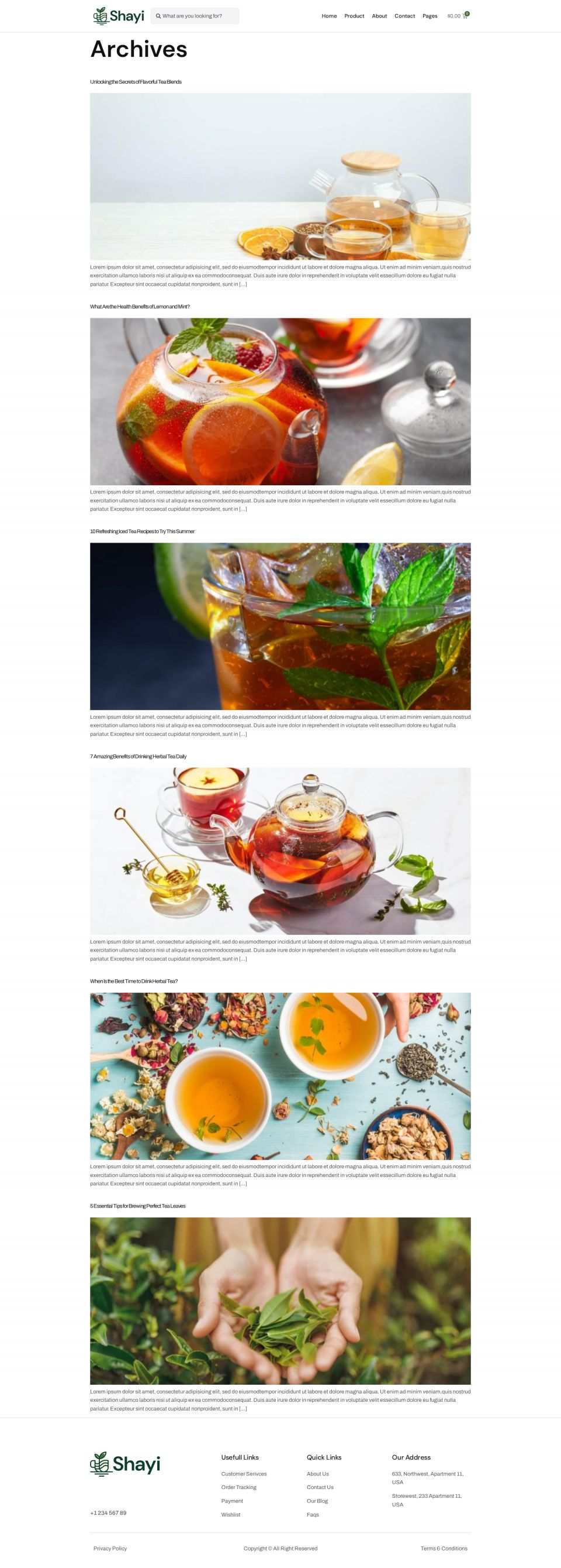 WordPress template ThemeForest Shayi
