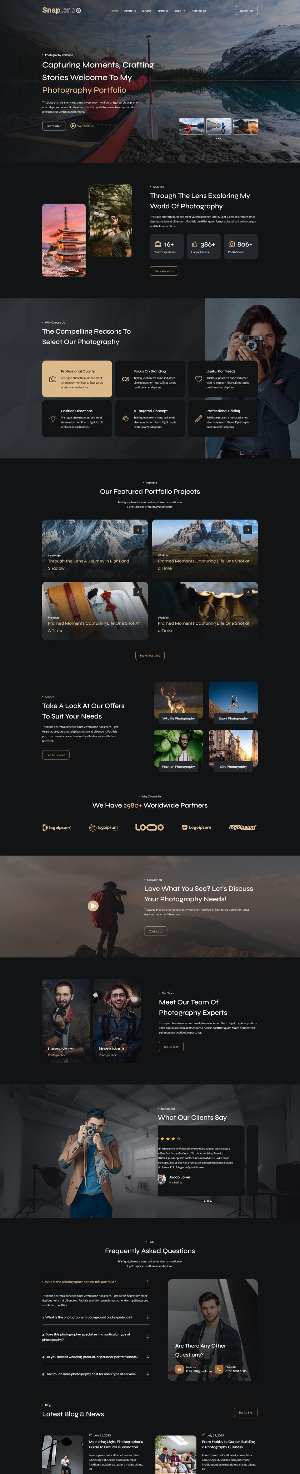 WordPress template ThemeForest Snaplens