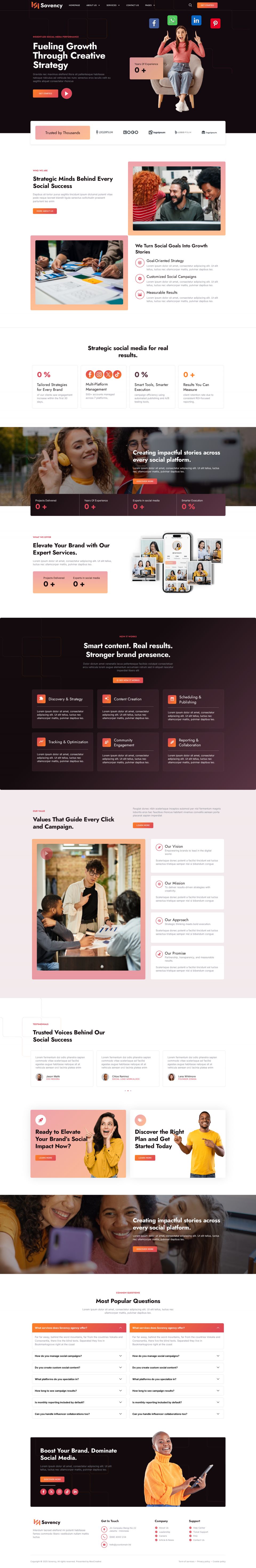 WordPress template ThemeForest Sovency