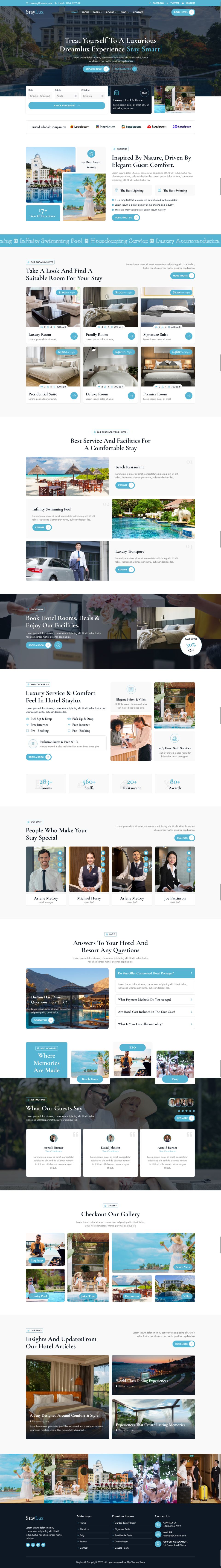 Template ThemeForest StayLux WordPress template ThemeForest StayLux