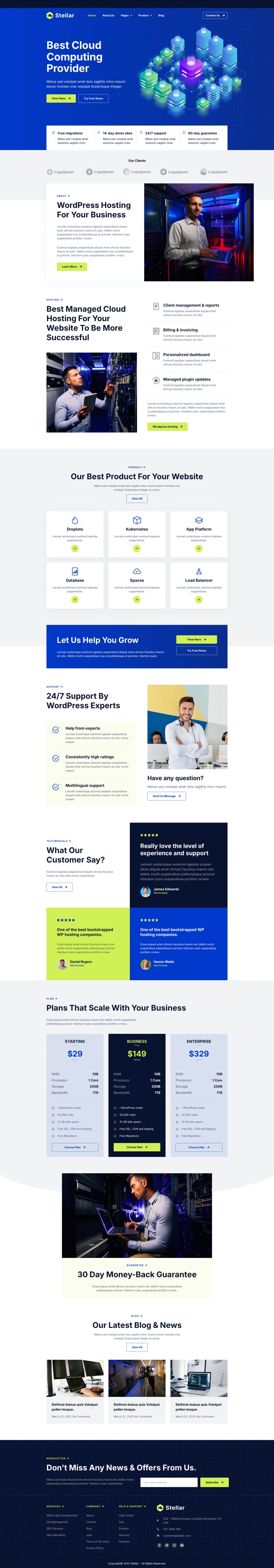 WordPress template ThemeForest Stellar