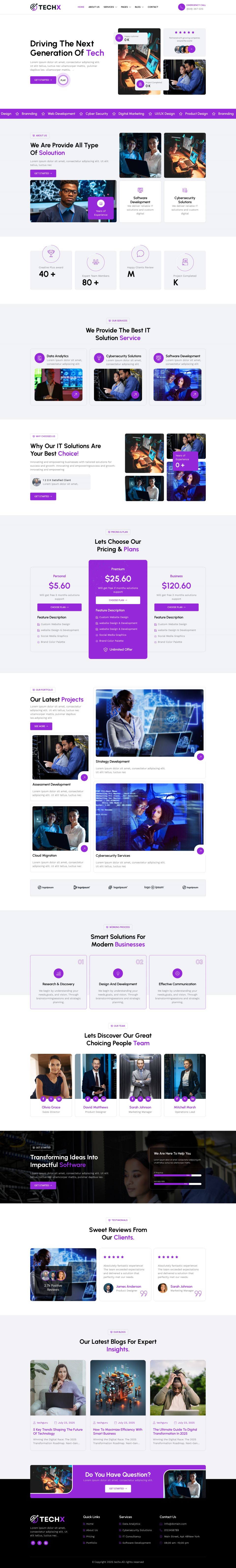 WordPress template ThemeForest TechX