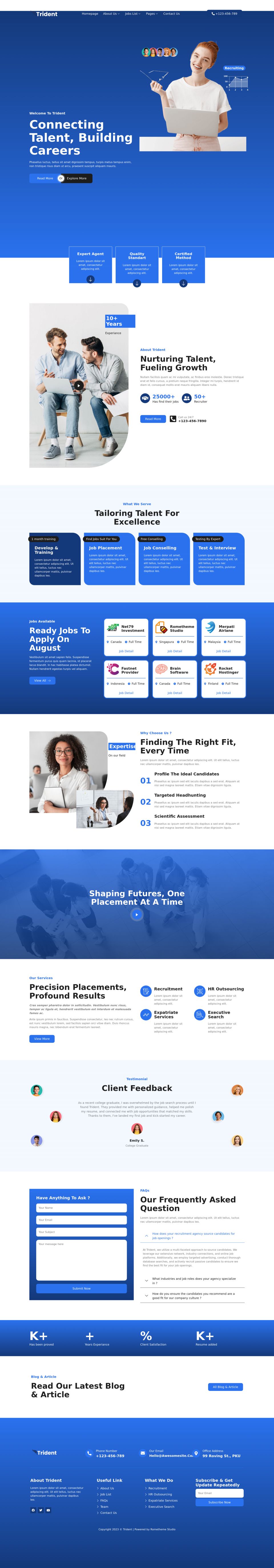 WordPress template ThemeForest Trident