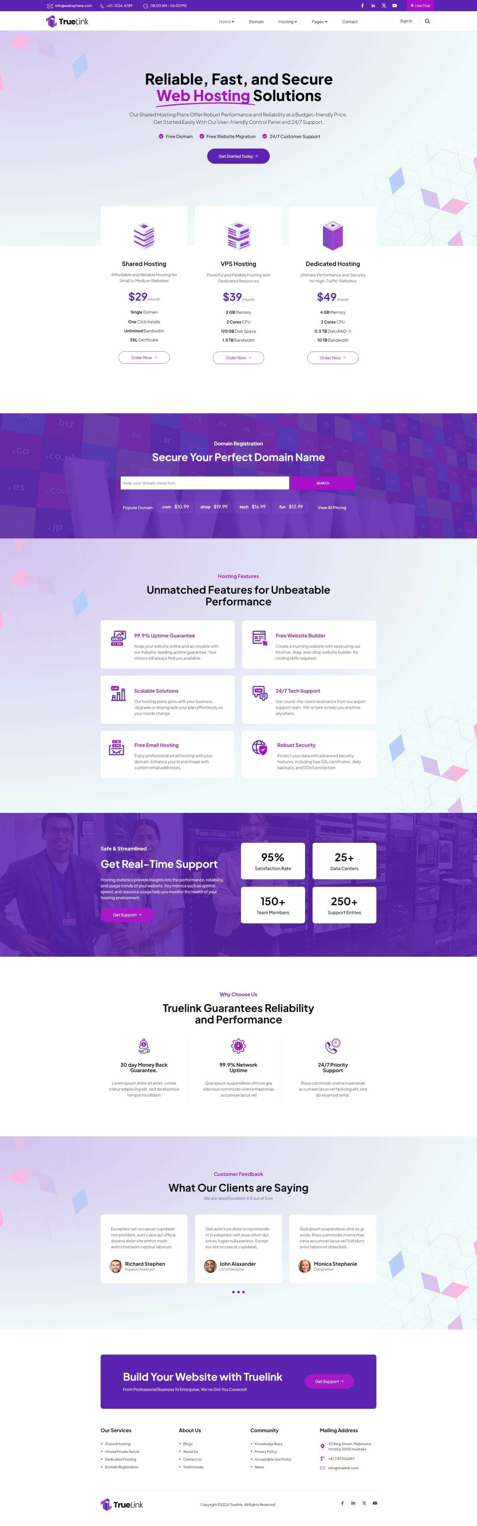 WordPress template ThemeForest TrueLink