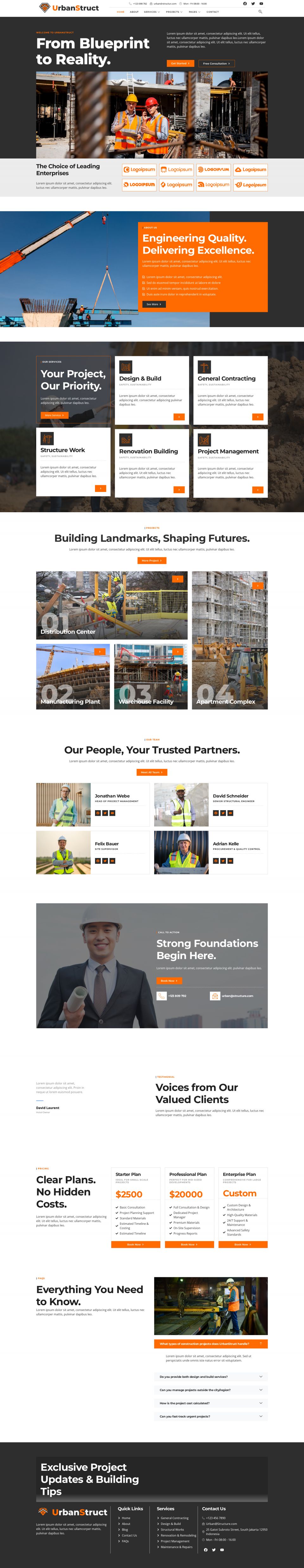 WordPress template ThemeForest Urbastruct