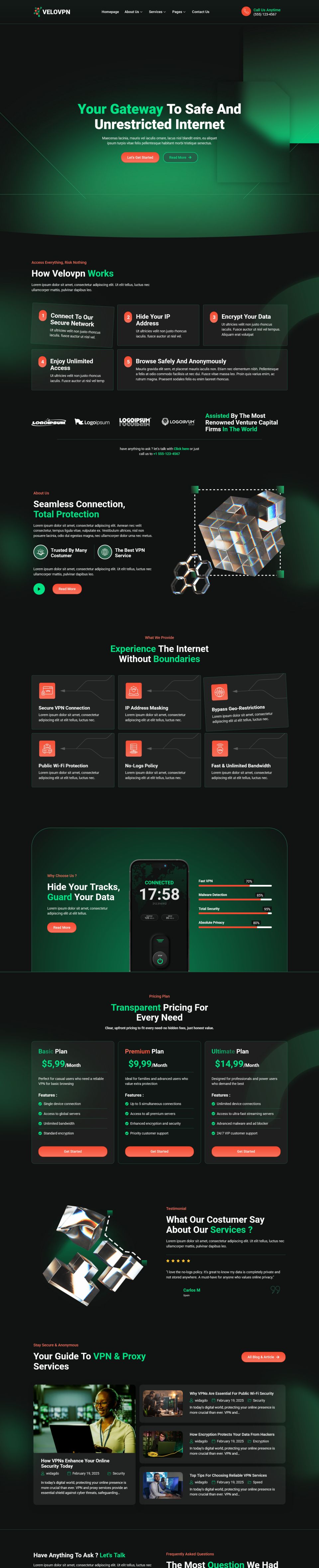 WordPress template ThemeForest Velovpn
