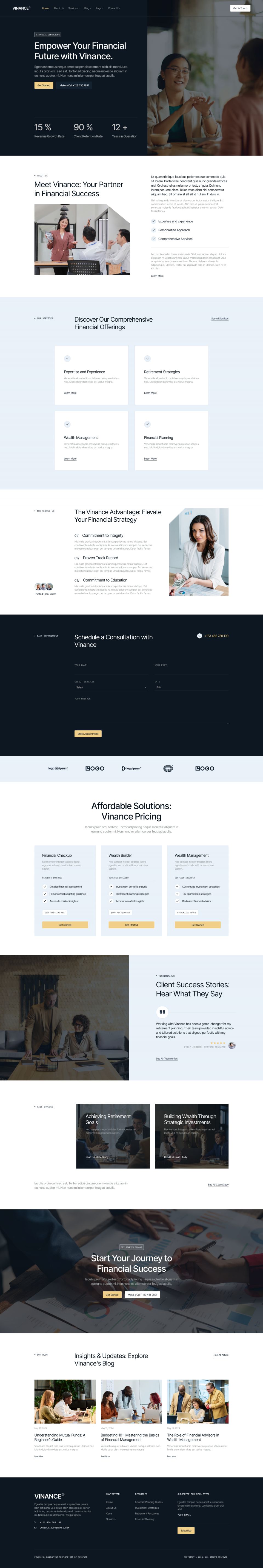 WordPress template ThemeForest Vinance